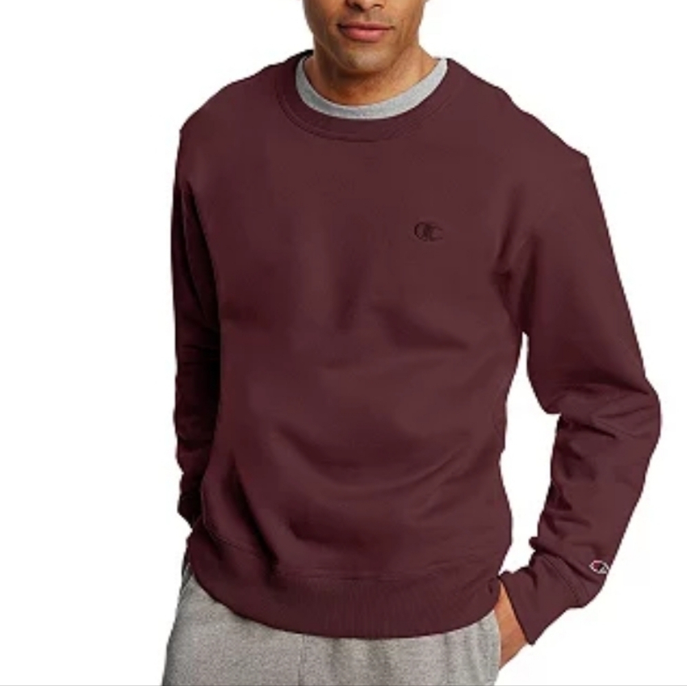 Champion Authentic Maroon Burgundy Pullover Sweatshirt Size Men's Small